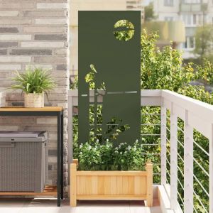 VidaXL Panneau d&eacute;coratif de jardin Vert olive 50 x 140 cm