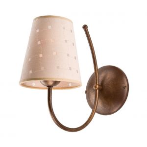 Lumiere Lamkur Fabrizio Applique murale avec abat-jour marron, 1x E27