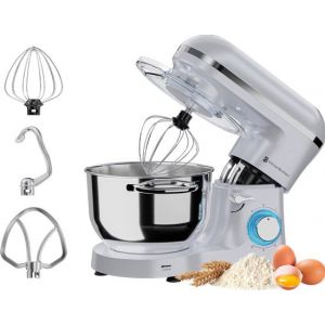 KitchenBrothers Robot de cuisine - Robot de cuisine - 6.2L - Mixeur avec bol de mixage - Mixeur de cuisine - 2000W - Blanc nacré