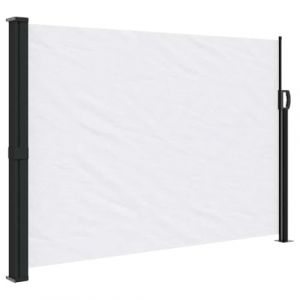 VidaXL Auvent latéral rétractable blanc 140x300 cm, écran d’intimité de jardin, brise-vue de balcon, écran d'extérieur, 4004301