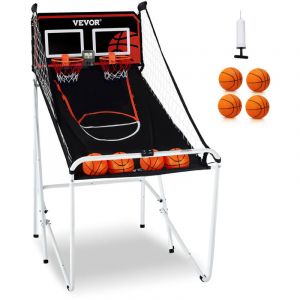 Vevor - Jeu dearcade de basketball pliable, 2 joueurs, panier de basketball a double tir a domicile, 4 ballons, tableau de bord electronique et pompe