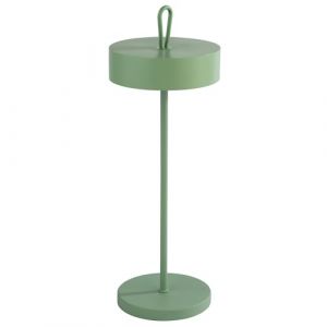 APS 17004 « CLEO » Lampe de table sans fil USB-C, température de couleur et luminosité réglables, étanche aux éclaboussures IP 54, avec station d’accueil et télécommande, vert menthe