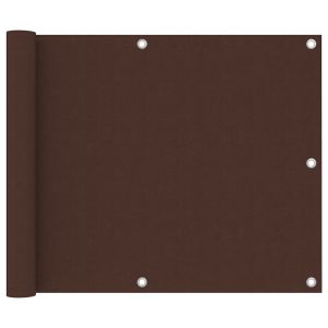 Écran de balcon brise pare vue protection confidentialité 75 x 600 cm tissu oxford marron 02_0010237