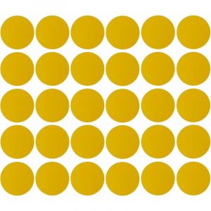 Cyclingcolors 30x Cache vis adhésif autocollant diamètre 20mm bouchon trou meuble table chaise maison, jaune