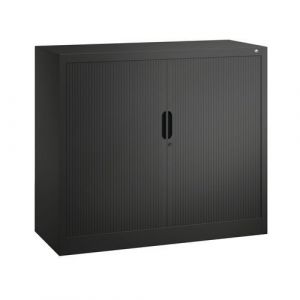 Image de Armoire à rideau 2 tablettes H1030xL1200xP420mm anthracite