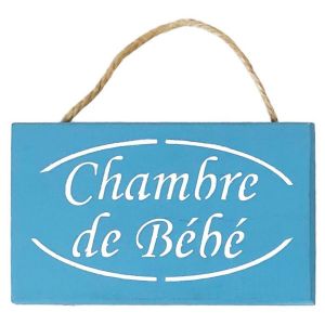Plaque de porte Chambre de Bébé BLEU AZUR