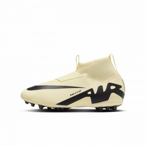 Nike Chaussure de foot montante à crampons pour terrain synthétique Jr. Mercurial Superfly 9 Academy pour enfant/ado - Jaune - Taille 34 - Unisex