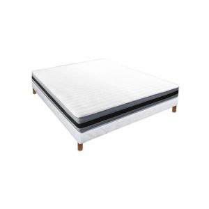 Image de Essenzia Ensemble Matelas Latex Sommier avec Pieds 180x200 cm