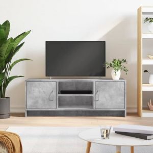 VidaXL Meuble TV gris b&eacute;ton 102x30x37,5 cm bois d'ing&eacute;nierie 823257