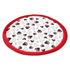 Coussin De Sol Enfants À Volants 100 Cm - Matelas De Sol Coin Cosy Chambre D'enfant Rond Rampant Couverture Pour Bébé Souris