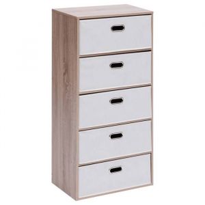 Image de Commode 5 tiroirs dress up bois clair - 5five
