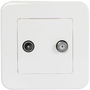 Prise tv + sat Classic Blanc