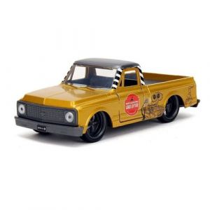 Jada Toys Wall-E Voiture Chevrolet Cheyenne 1972 (13,5 cm), Miniature en métal, Aspect Wall-E, avec Roue Libre et Portes ouvrantes, pour Fans et Enfants à partir de 8 Ans