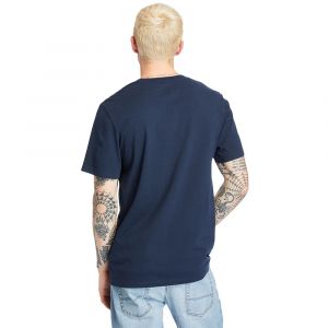 Timberland T-shirt SS KENNEBEC RIVER SEASONAL PATTERN LINEAR LOGO TEE - Couleur XXL,S,M,L,XL - Taille Bleu