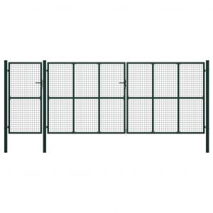 VidaXL Portail de jardin Acier 500 x 175 cm Vert