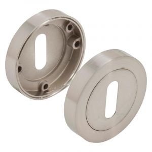 Inspire 2 rosaces de fonction A3, zamak nickel&eacute; trou de cl&eacute;