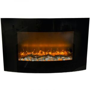 Divina Fire - Cheminée électrique cheminée murale san diego L88,5 x P13,5 x H56