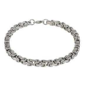 EtNox - Königskette 4 mm Silver - Bracelet - gris - L - Acier inoxydable,Métal