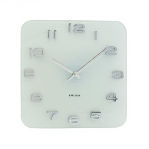 Present time Karlsson - Horloge murale carrée Vintage 35 cm