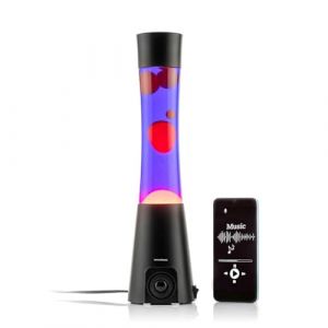 Lampe &agrave; Lave avec Haut-Parleur - Lampe Magma avec Enceinte Bluetooth et Microphone &ndash; Multifonctionnel &ndash; Musique &ndash; smartphone