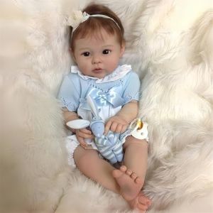 Poupée Reborn bébé Fille Realiste Silicone Nouveau-né Baby Vrai Poupon Reborn Dolls Toddlers Enfant Yeux Ouvre 20 Pouces Faites à