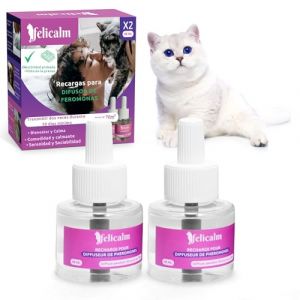 Lot de 2 recharges diffuseur Felicalm &ndash; Ph&eacute;romones apaisantes pour chats et chatons