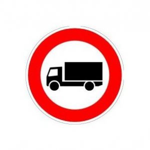 FP Panneau VKZ .253 Ronden 600mm Interdit aux camion de plus de 3,5 Tonnes