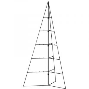 VidaXL Arbre de Noël en métal pour décoration noir 100 cm