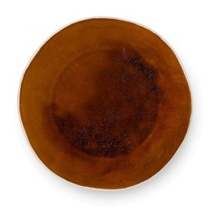 Medard de noblat Assiette plate en Grès Ocre