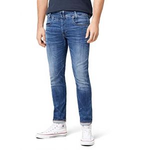 G-Star Raw Pantalons Gstar D Staq 5 Pocket Slim L32 - Medium Indigo Aged - W28-L32