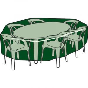 Biotop Case couvre polyester table ronde et pr&eacute;side diam&egrave;tre 325 cm h 90