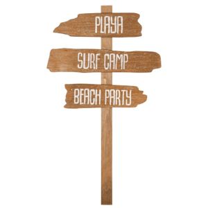 Ruedelafete Grandes PANCARTES Playa surf camp BEACH PARTY en bois 70cm