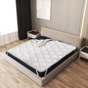 The White Stone - Surmatelas Rafra&icirc;chissant 80x190 cm avec &Eacute;lastiques Correcteur de Matelas avec Technologie Cooler Hauteur 4 cm