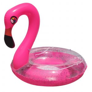 Image de Bouée Gonflable Géante Scintillante Flamand Rose Occasion