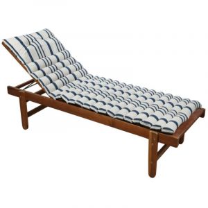 LOVELY CASA Coussin de bain de soleil 60x180 cm rayures bleu