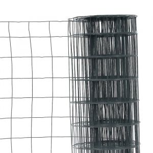 Grillage en rouleau acier galvanisé maille 100x100 mm H1m20 x L20 m - Gris anthracite - Hauteur 1m20
