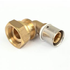 Boutt&eacute; Raccord PER &agrave; sertir - Coude &agrave; &eacute;crou mobile - diam 16mm - F.20x27