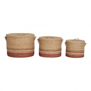 Panier de rangement en jonc de mer House Nordic Budoni (x3)