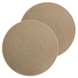 Lot de 2 sets de table tiss&eacute;s antid&eacute;rapants Beige
