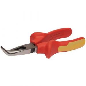 IRIMO - Pince à becs demi-ronds coudés isolée - 200 mm