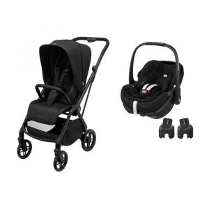 MAXI COSI - Poussette DUO Leona 2 + Pebble 360 Pro 2 TWILLIC BLACK