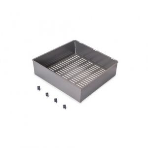 Emuca Panier de rangement en acier pour armoire et dressing Quartz - titane - module 600 mm