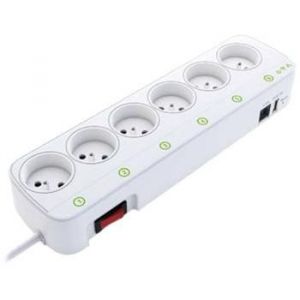 MCL Samar MCL Multiprise connect&eacute;e Wifi - 6 sorties - 1,8 m