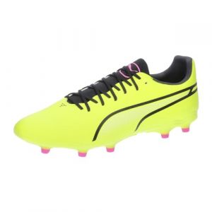 Puma Unisex Adults King Pro Fg/Ag Soccer Shoes, Electric Lime Black-Poison Pink, 40.5 EU