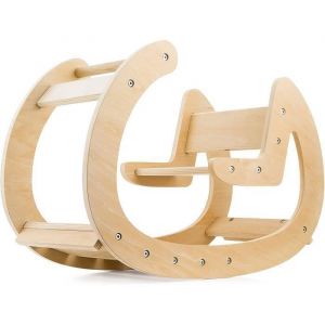 Chaise à bascule bois, charge max 25 kg
