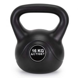 Boule Kettlebelle En Abs, Poids 16kg, Exercice De Force, Entra&icirc;nement, Halt&egrave;re, Noire
