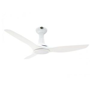 Kl Fan Ventilateur de plafond DC de 132 cm avec télécommande et LED Blanc
