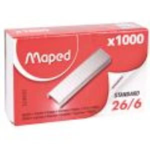 Maped 3246058 - Boîte de 1000 agrafes standard zinguées (26/6)