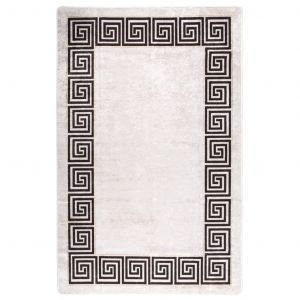 VidaXL Tapis lavable antidérapant 160x230 cm Beige clair