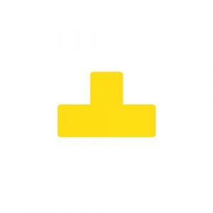 Tarifold Fr 197304- Lot 10 Symbole Adh&eacute;sif de Marquage au Sol - Forme "T" 150 X 50mm - Jaune (Lot 10 pcs)